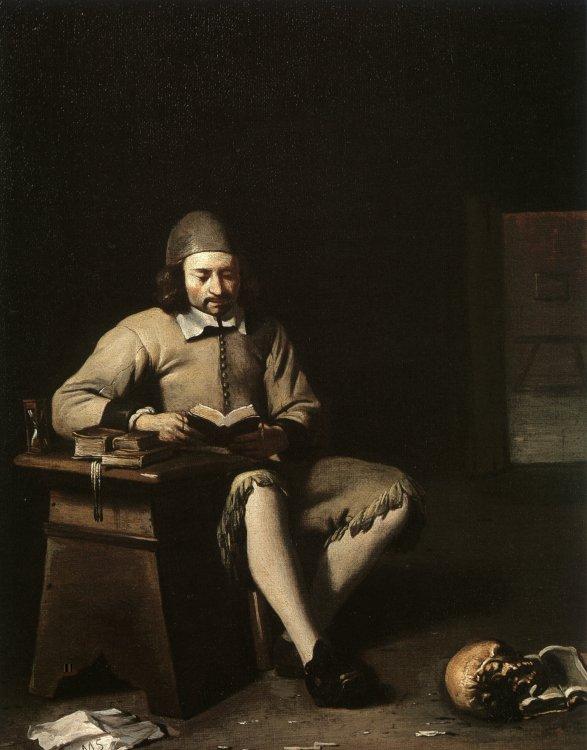 Michael Sweerts Penitent Reading in a Room oil painting image